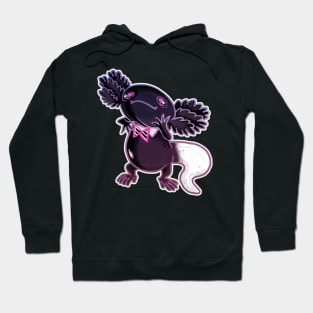 Axolotl black and white mud puppy  1 Hoodie